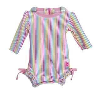 Ruffle Butts Rainbow Long Sleeve Bathing Suit